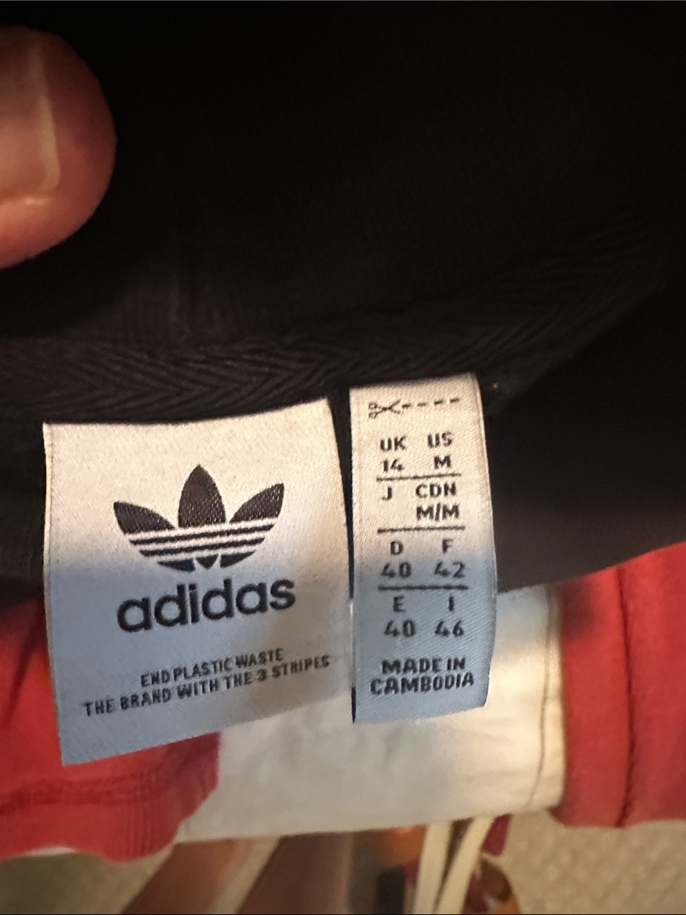 adidas Black Cropped Turtleneck Sweatshirt with Cream Sleeve Accent - Picture 3 of 3